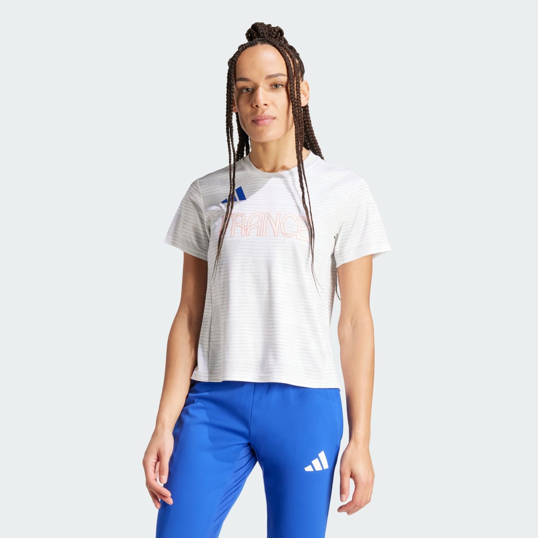 Adidas Team France Training T-Shirt White- Dames White