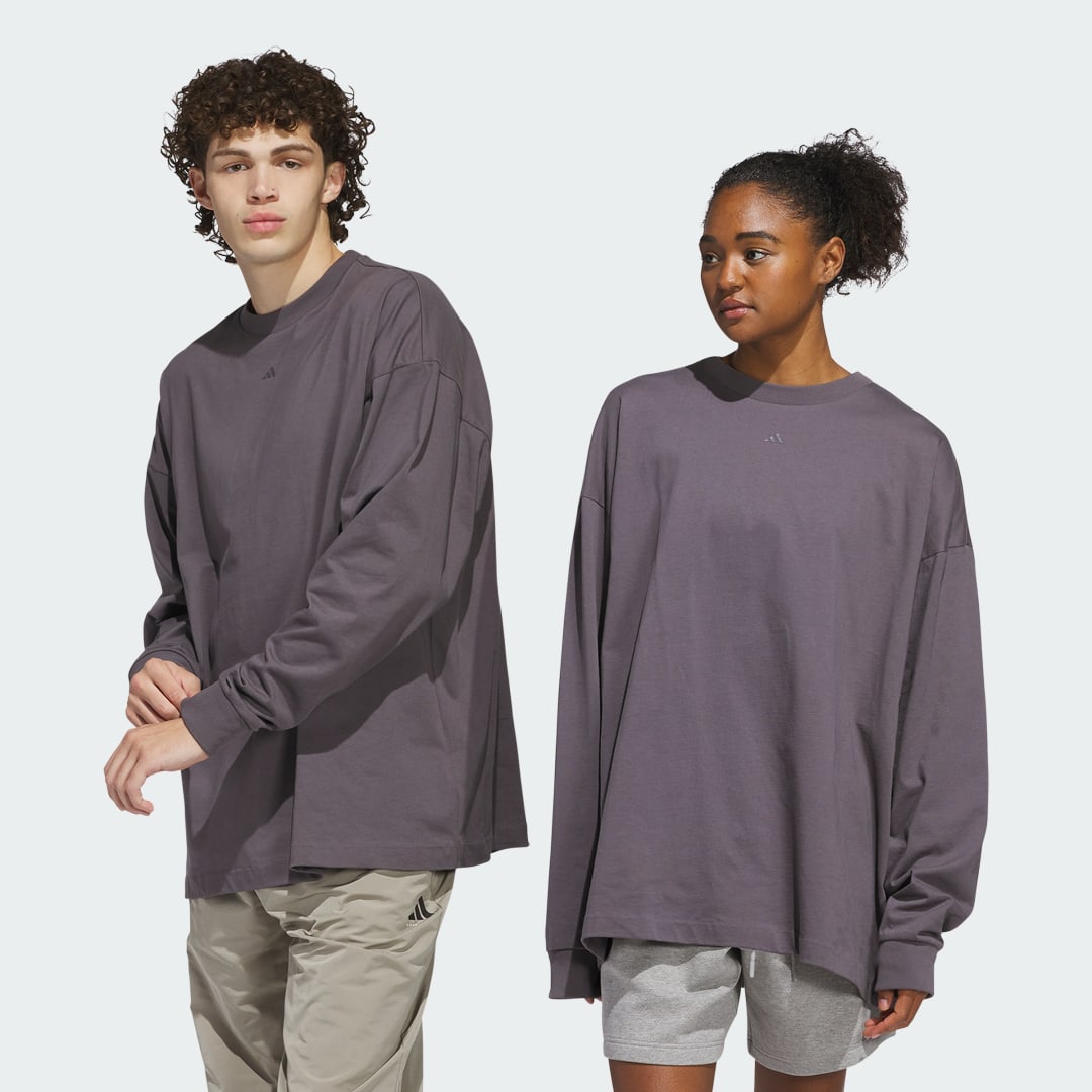 T shirt manches longues adidas Basketball Non genré - vue 2