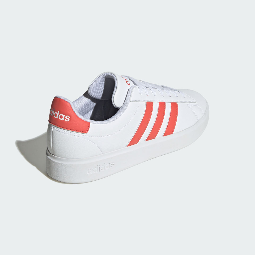 

adidas Tenis Adidas Grand Court Cloudfoam Comfort Unisex, Blanco/preloved scarlet/blanco