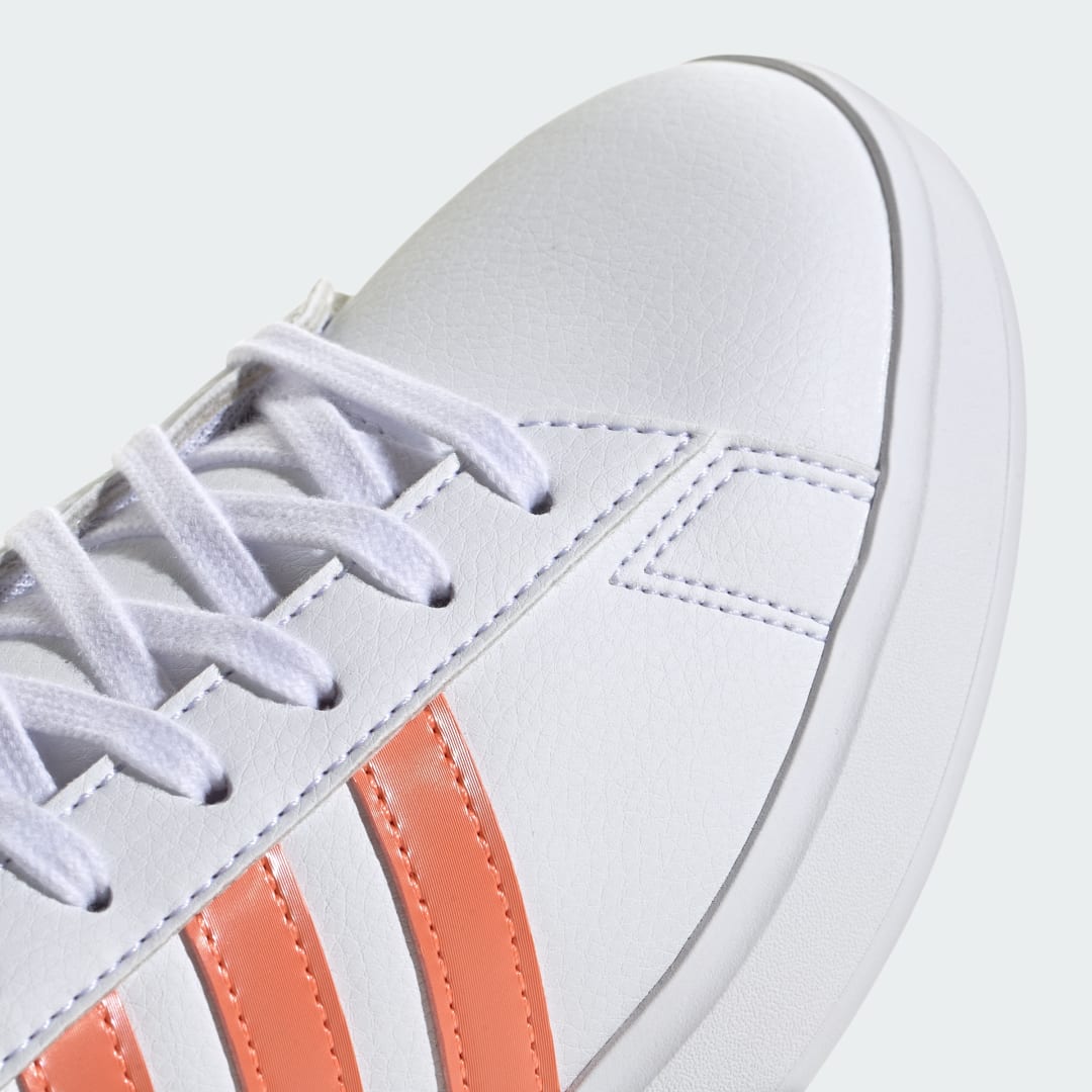 

adidas Tenis Adidas Grand Court Cloudfoam Lifestyle Court Comfort Mujer, Blanco/coral fusion/wonder quartz