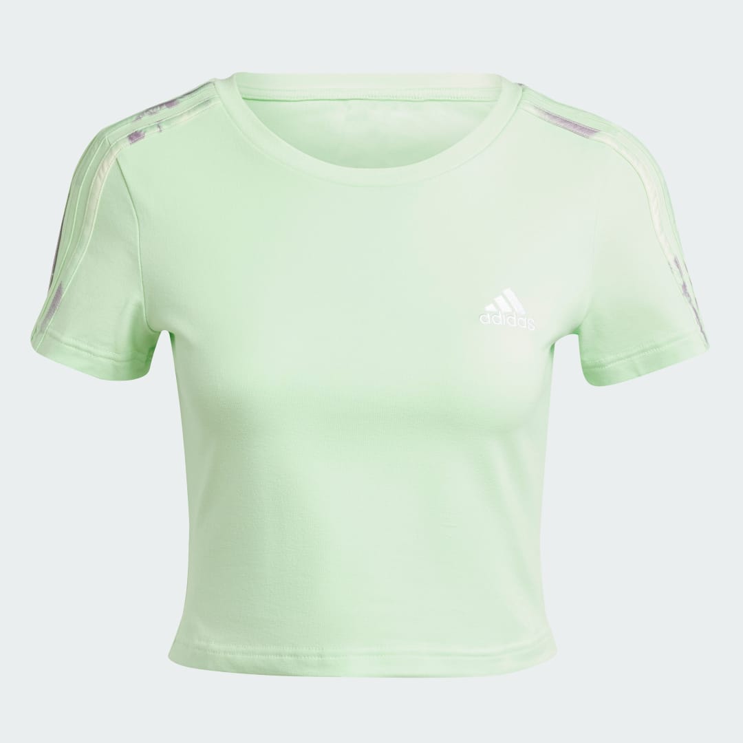 

adidas Camiseta 3 Rayas Essentials Mujer, Verde