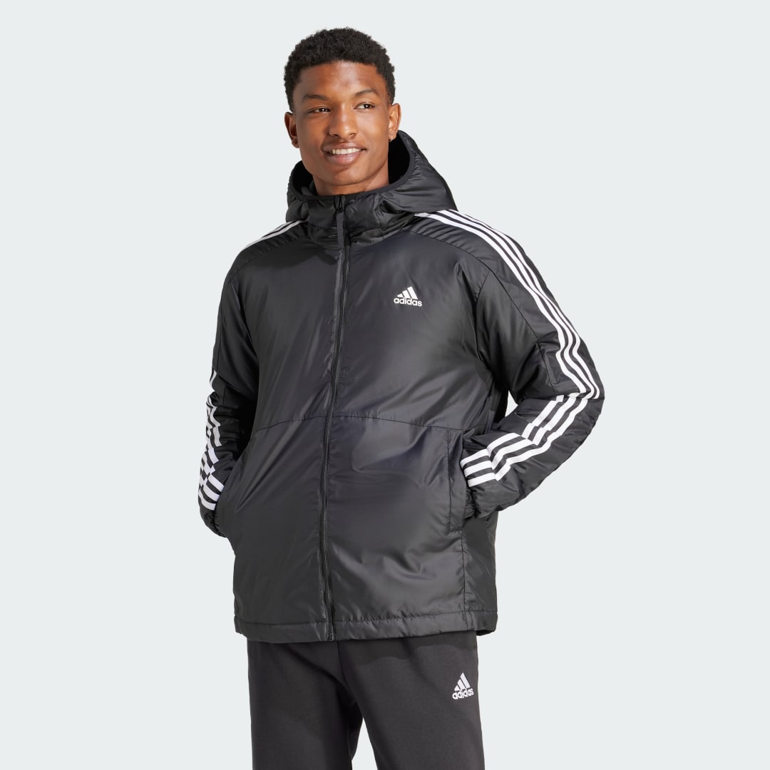 Adidas Donsjas Essentials 3 Stripes Insulated Hooded Jacket Kledingwinkel