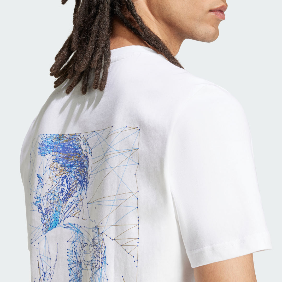 

adidas Playera Messi Estampada Hombre, Blanco