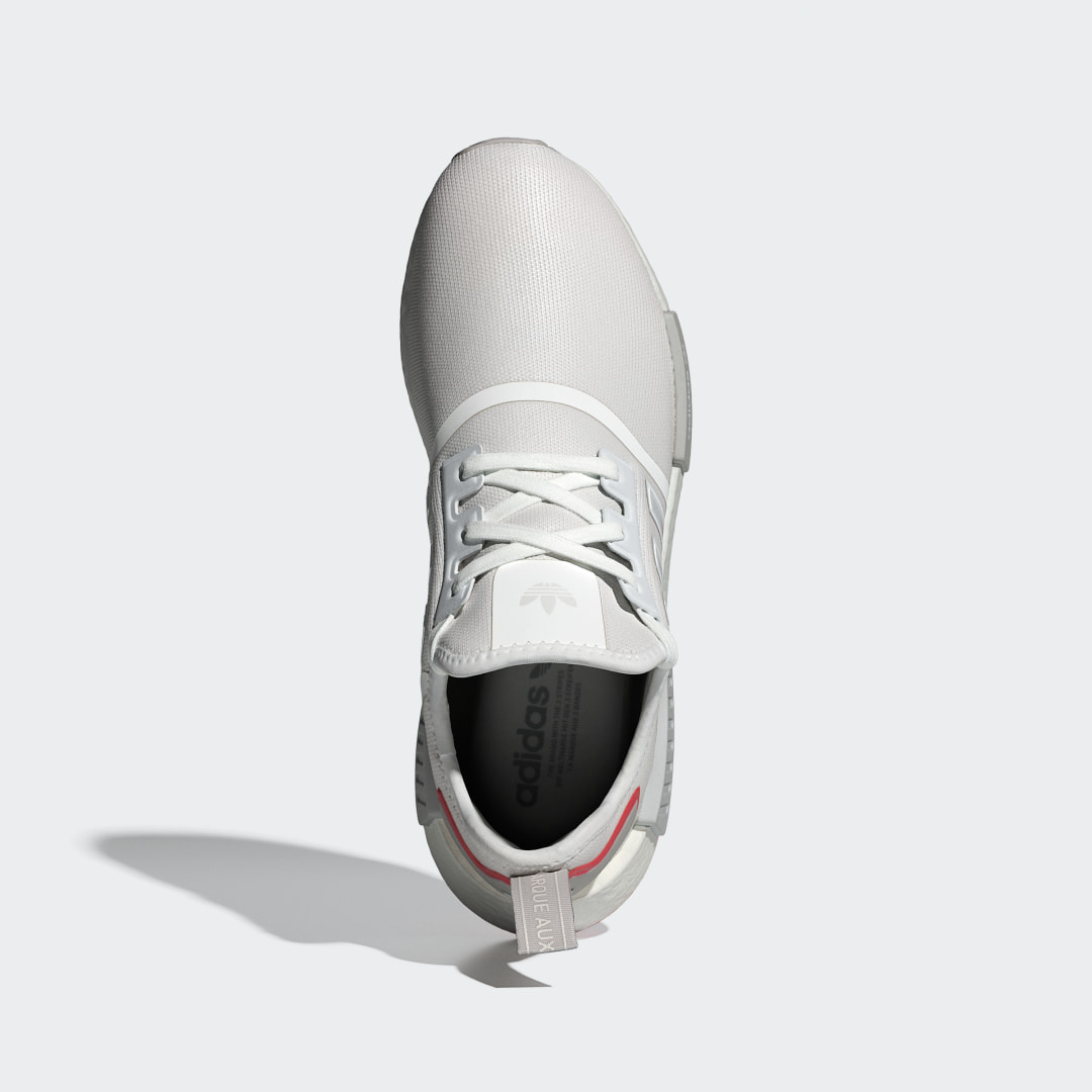 

adidas Tenis NMD_R1 Unisex, Crystal blanco/blanco/better scarlet