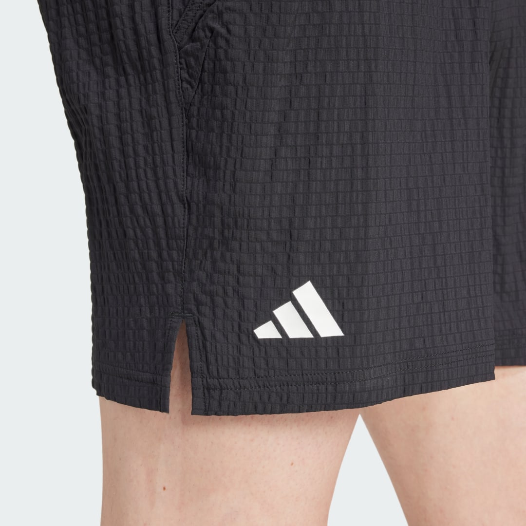 

adidas Shorts Seersucker de Tenis Pro 7 pulgadas Hombre, Negro