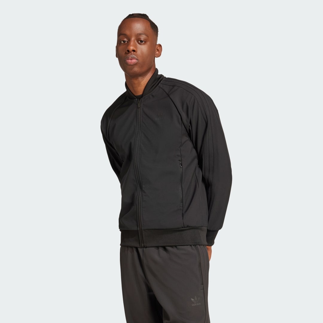 Adidas Originals Bonded Superstar Tracktop men Trainingspakken zwart Maat S Kleding