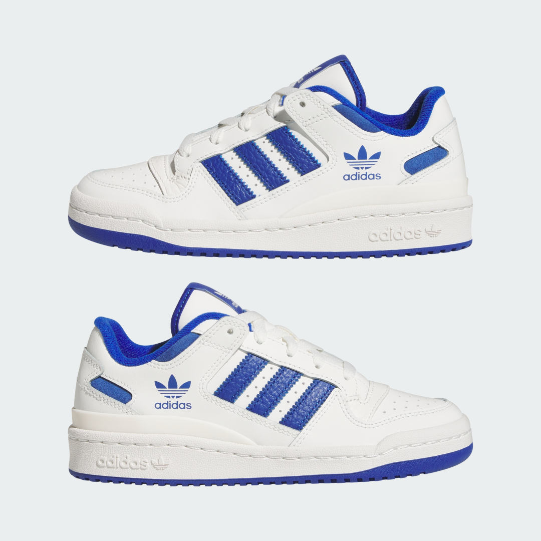 

adidas Tenis Forum Low CL Niños, Core blanco/royal azul/core blanco