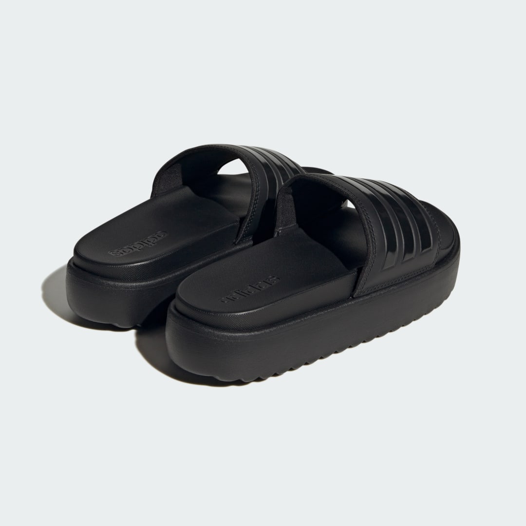 

adidas Sandalias Adilette con Plataforma Mujer, Negro/negro/negro