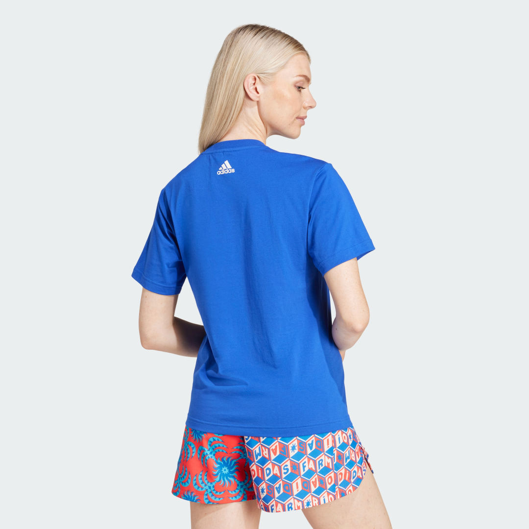 adidas Playera Estampada Adidas x Farm Rio Mujer, Bold azul