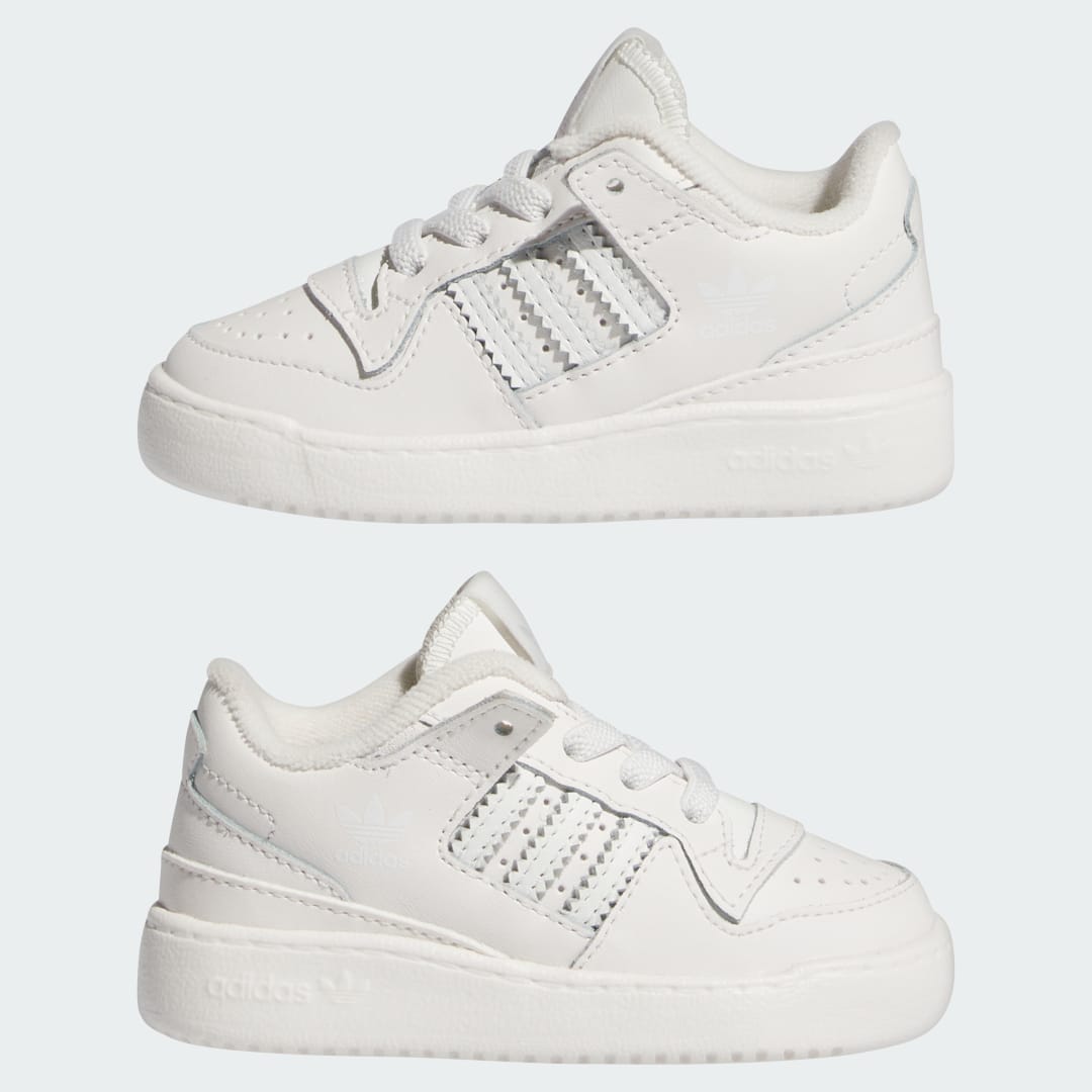 

adidas Tenis Forum Low CL Cordones Elásticos Niños, Core blanco/blanco/gris one