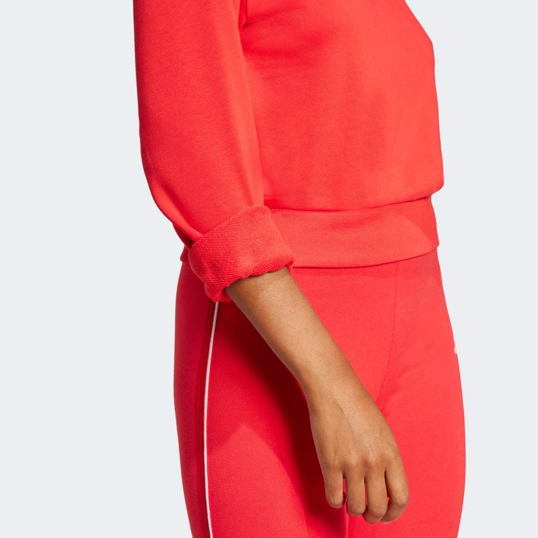 Adidas Essentials Color Pop French Terry Crop Trainingsjack met Korte Rits