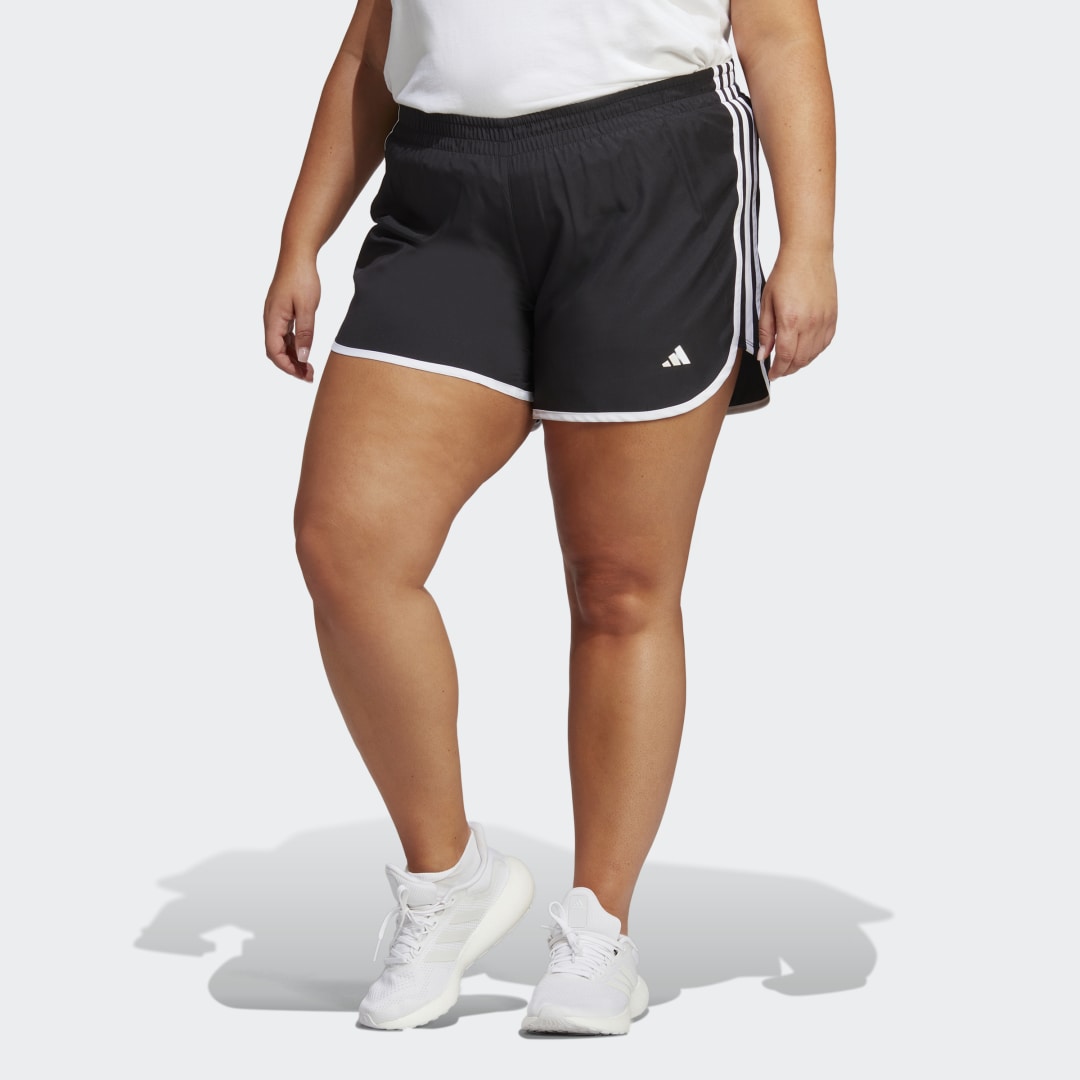 Image of adidas Marathon 20 Running Shorts (Plus Size) Black 4X - Women Running Shorts