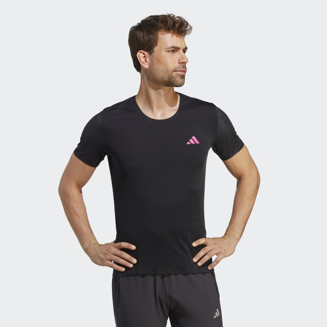 

adidas Playera Adizero Hombre, Negro