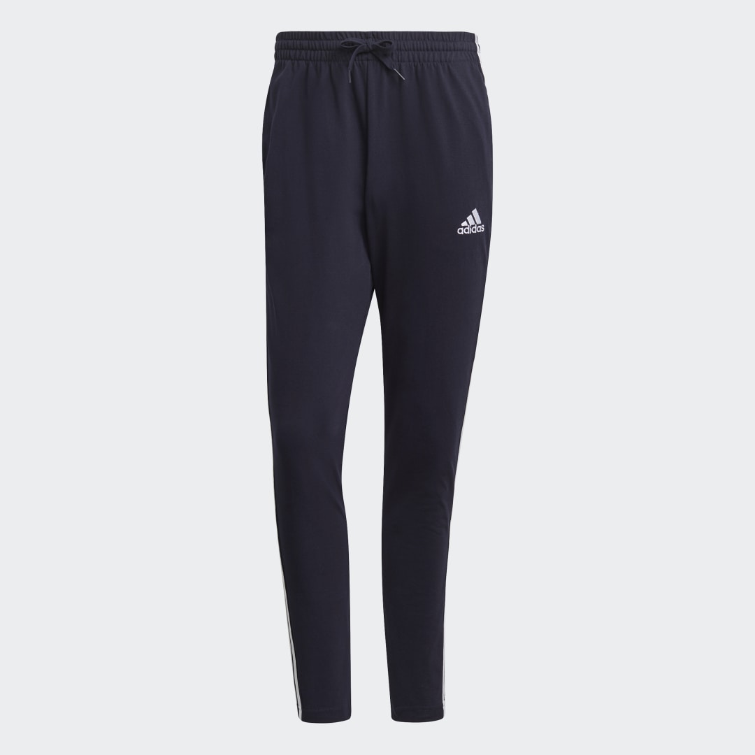 Image of Pantaloni Essentials Single Jersey Taperosso Open Hem 3-Stripes cod002