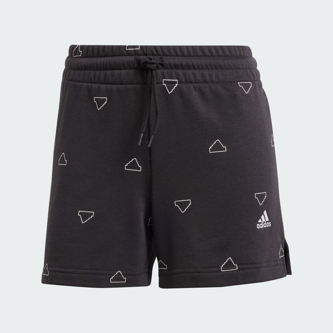 

adidas Shorts Essentials Monogram Graphic Felpa Francesa Mujer, Negro