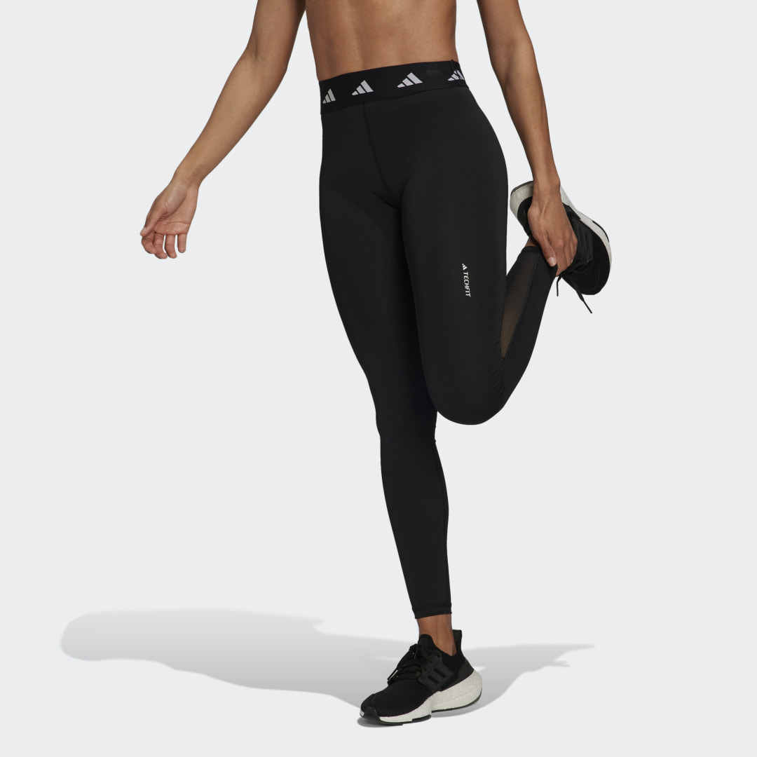 adidas Women's Tech-Fit Long Compression Tights - Black