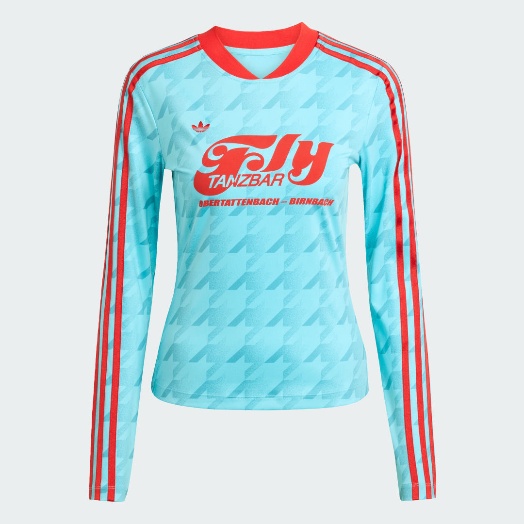 Adidas Graphic Football Allover Print Bodycon Longsleeve