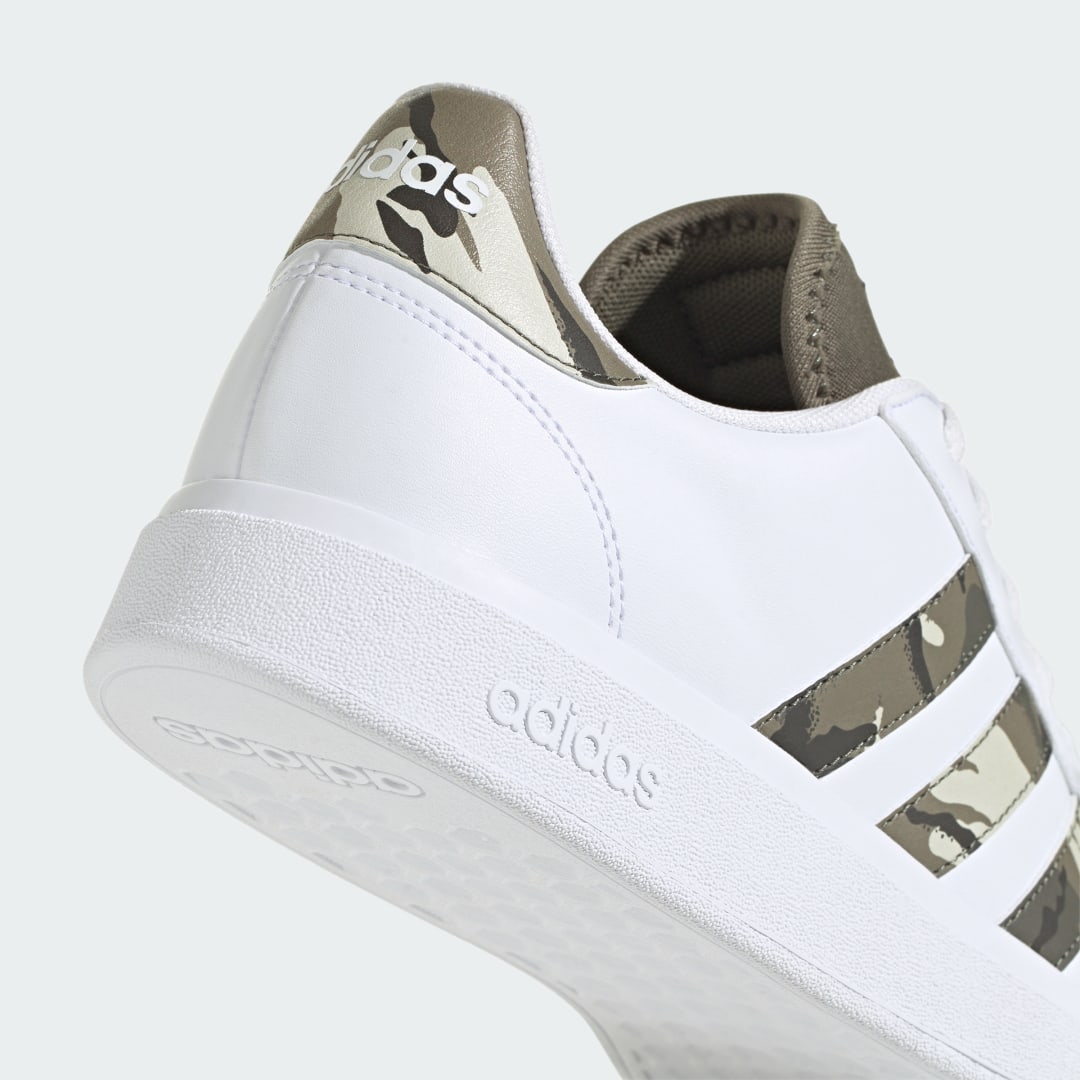 

adidas Tenis Grand Court Base 2.0 Hombre, Blanco/olive strata/negro
