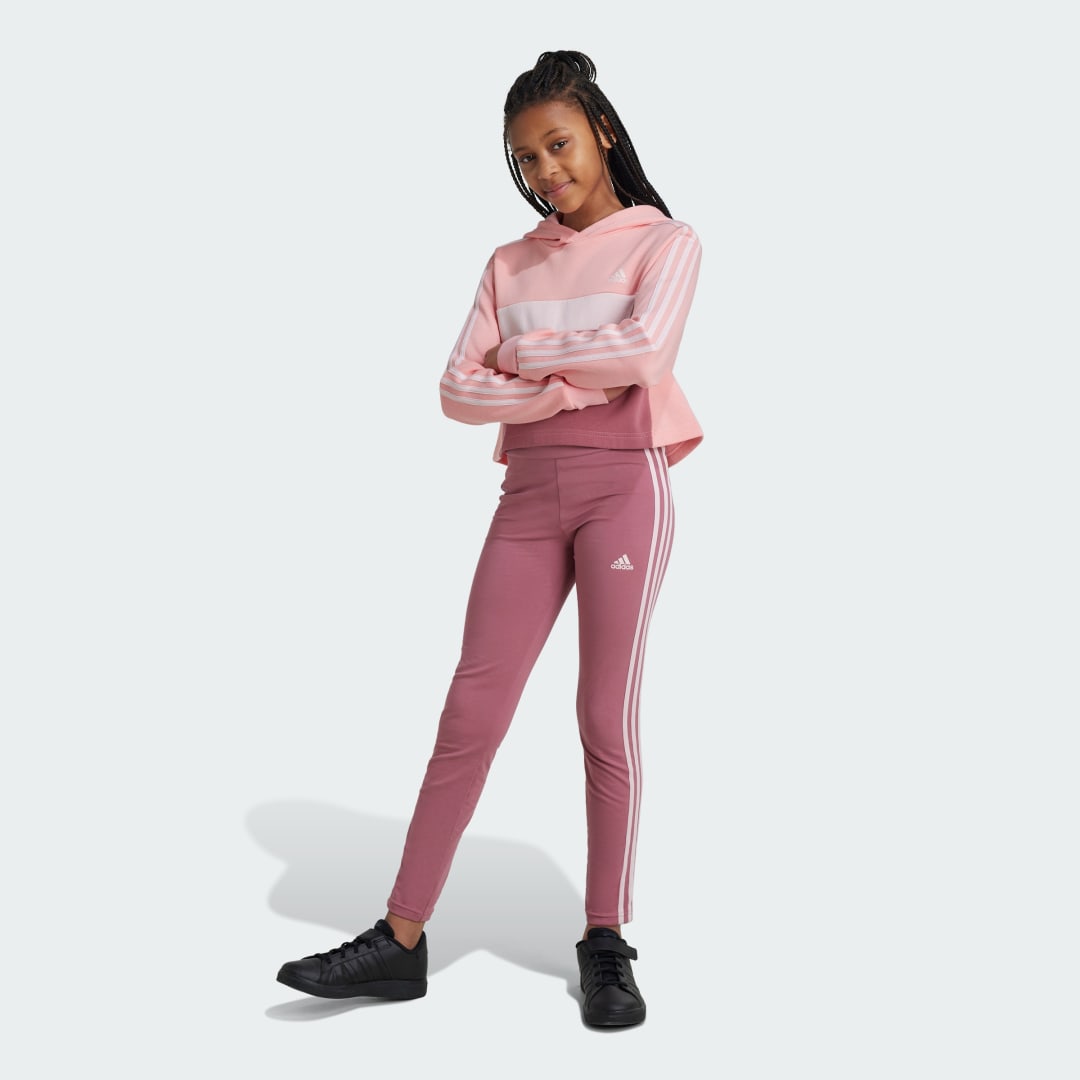 Adidas Tiberio 3-Stripes Colorblock Fleece Legging Set Kids