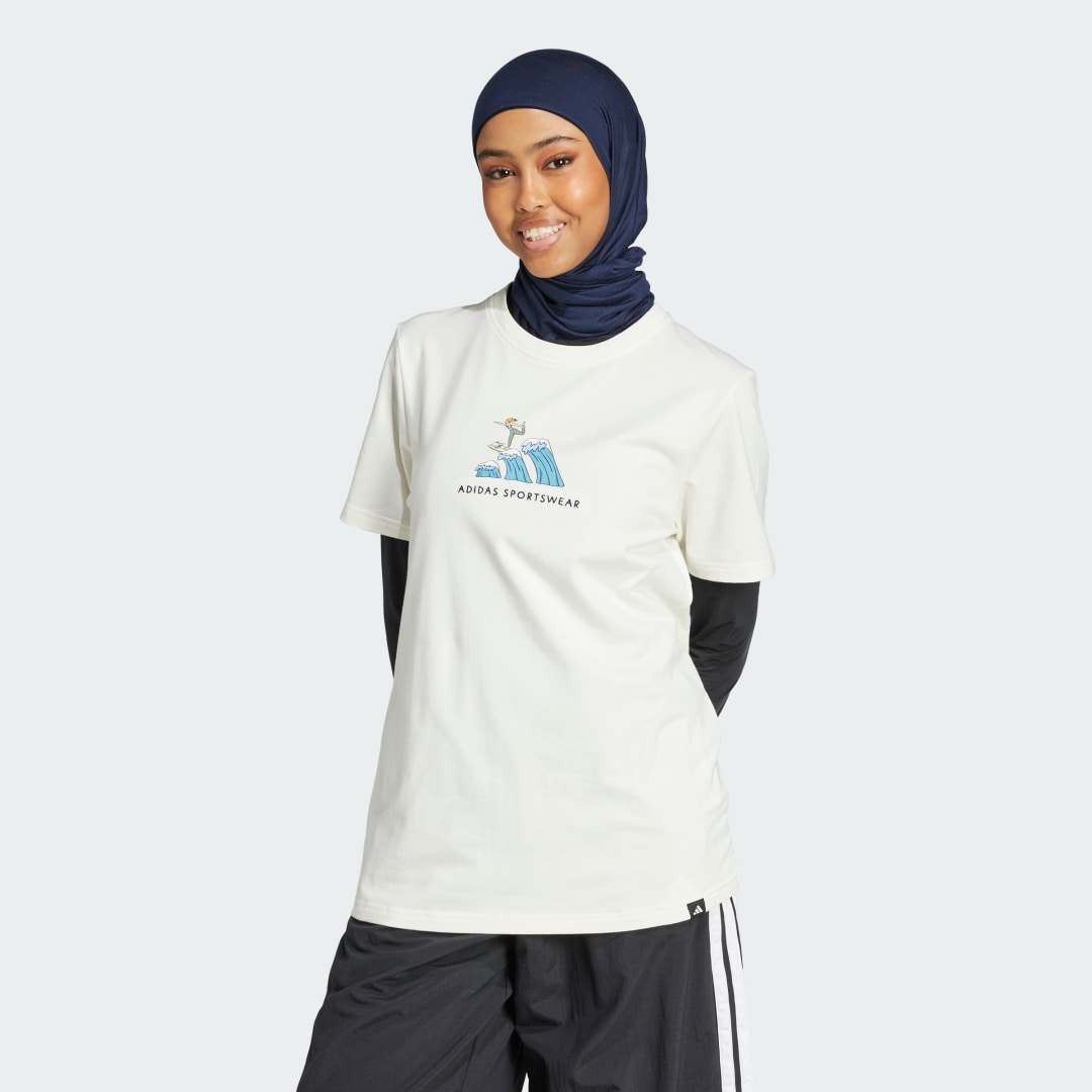 Adidas Codes Doodle Surf Graphic T-Shirt
