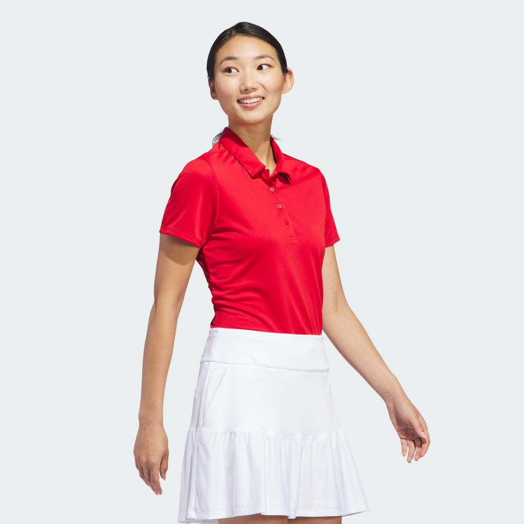 

adidas Playera Polo Manga Corta Solid Performance Mujer Mujer, Collegiate rojo