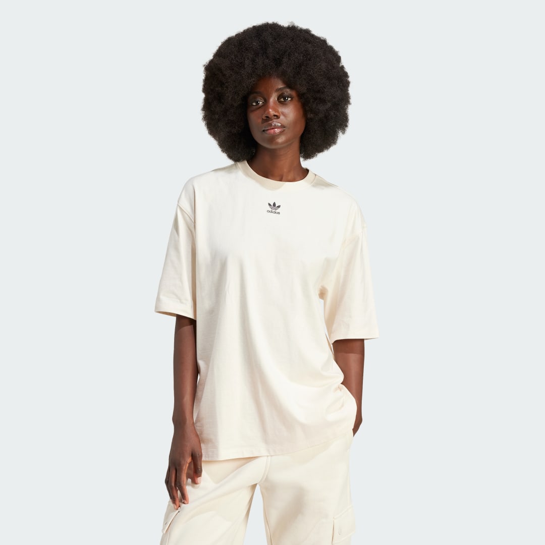 Adidas Originals Essential Boyfriend T-Shirt Wonder White- Dames Wonder White