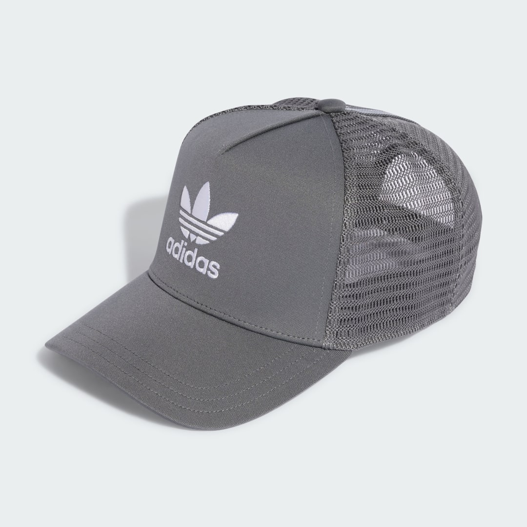 

adidas Gorra Trucker Adicolor Classic Curvada Espuma Unisex, Gris
