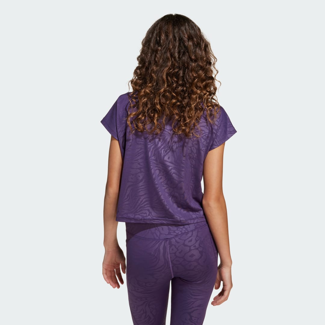 Adidas All Sports Animal Print Crop T-shirt