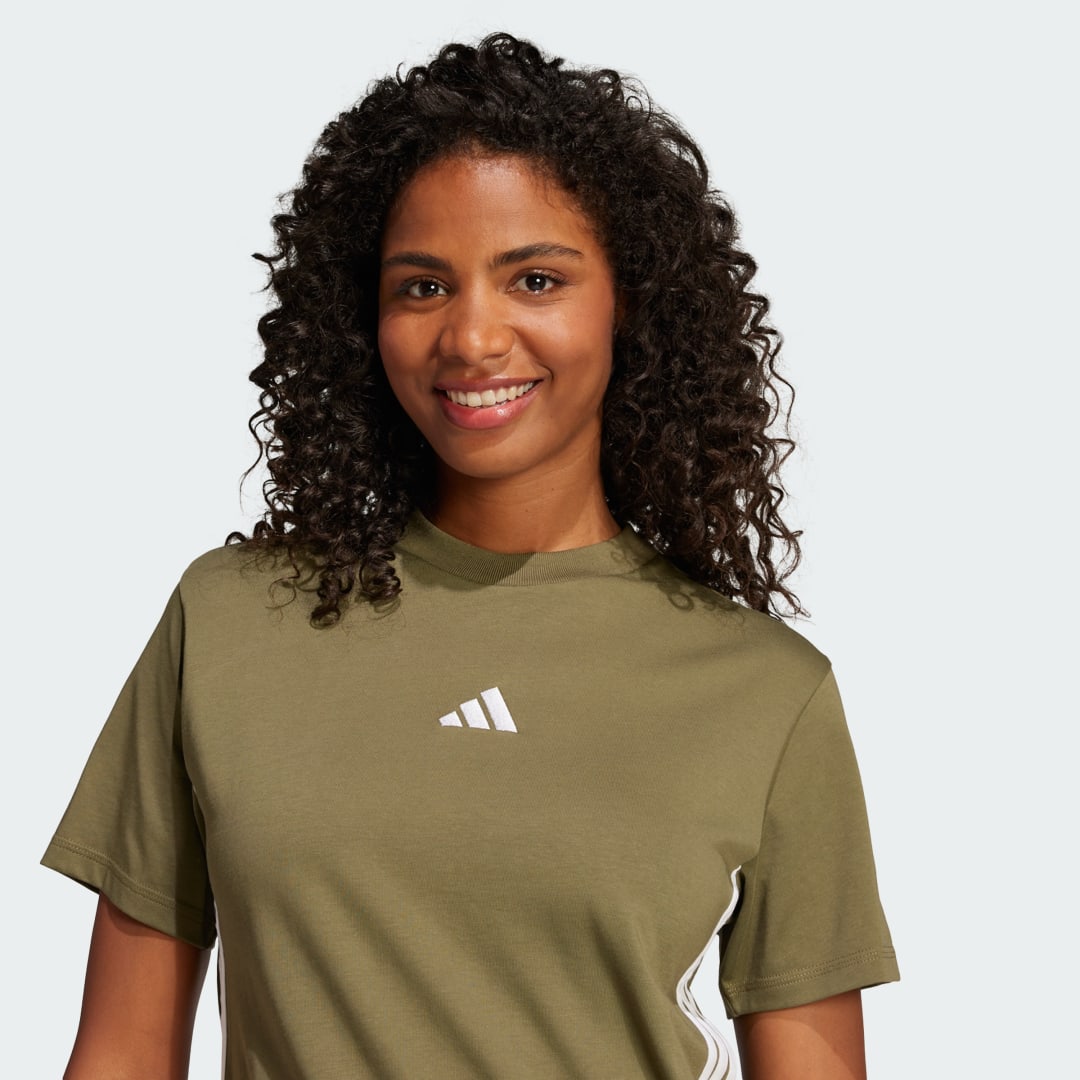 Adidas Essentials 3-Stripes Katoenen T-shirt