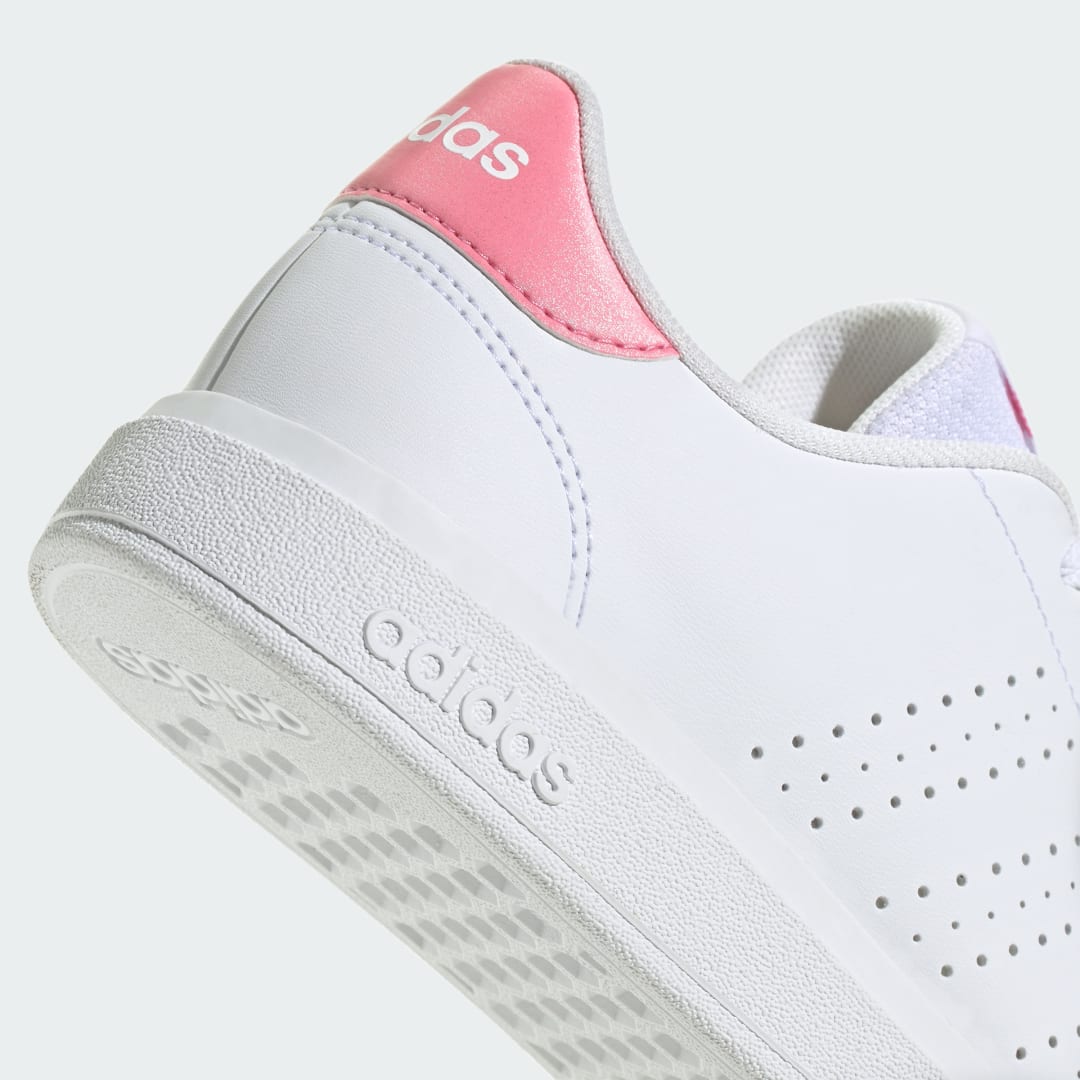

adidas Tenis Advantage Base 2.0 Niños, Blanco/bliss rosa/negro