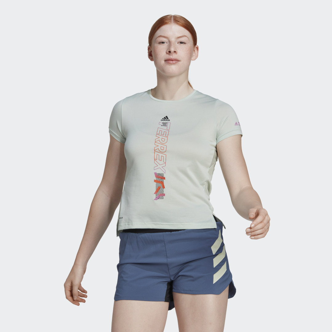 

adidas Playera Terrex Agravic Mujer, Linen verde