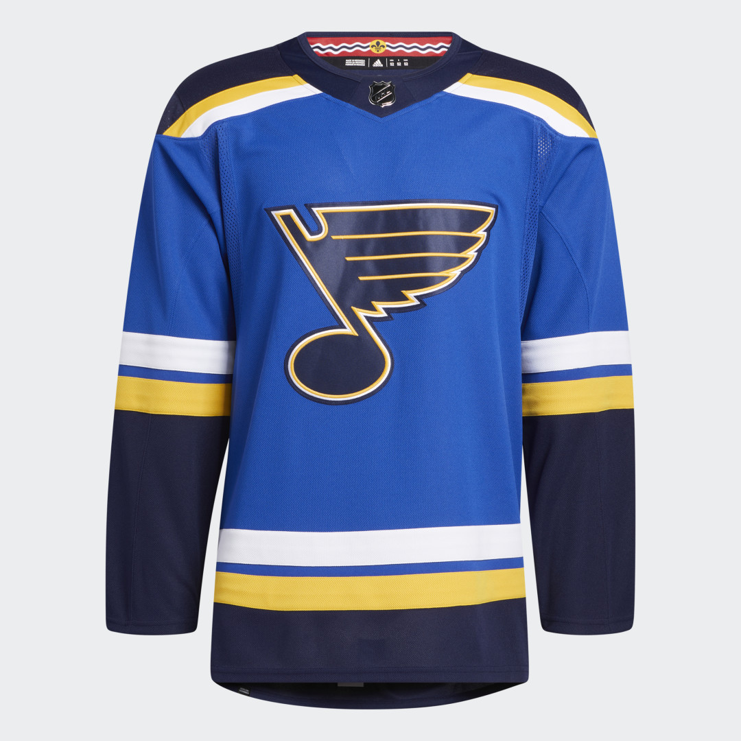 Image of adidas Blues Home Authentic Jersey St Louis Royal 50 (M) - Men Hockey Jerseys