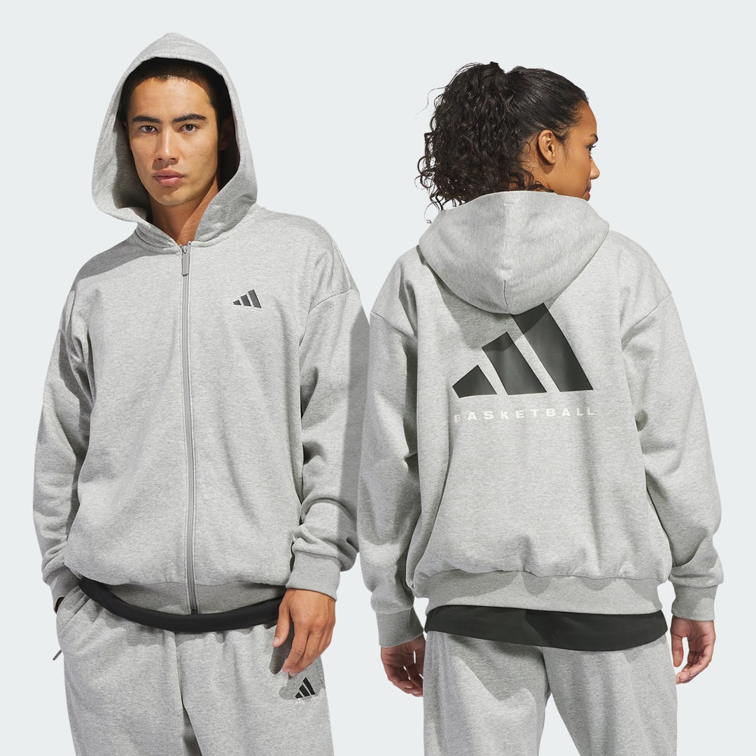 adidas Basketball Full-Zip Hoodie (Gender Neutral)