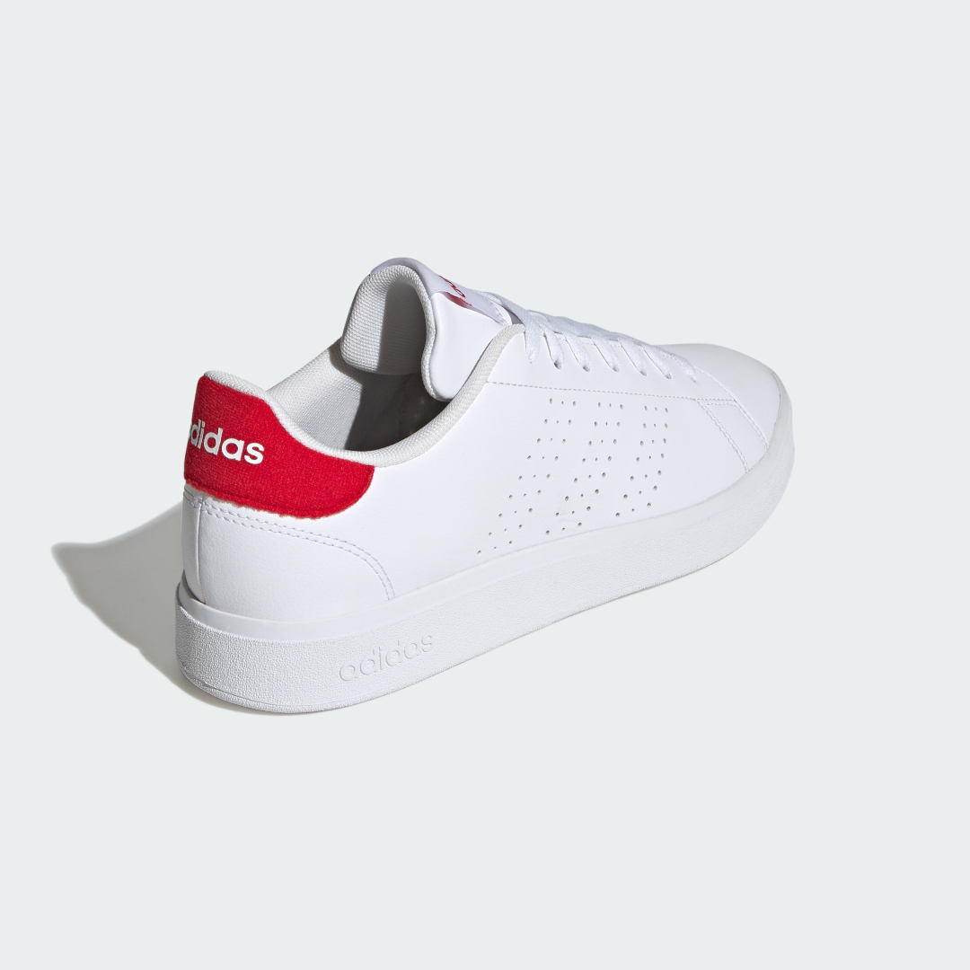 

adidas Tenis Advantage Base 2.0 Hombre, Blanco/blanco/better scarlet
