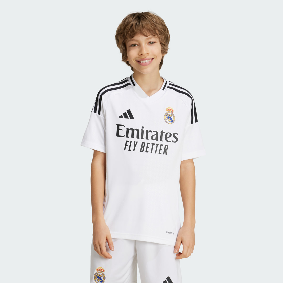adidas Real Madrid Home Jersey 2024/25, fotballdrakt, junior White