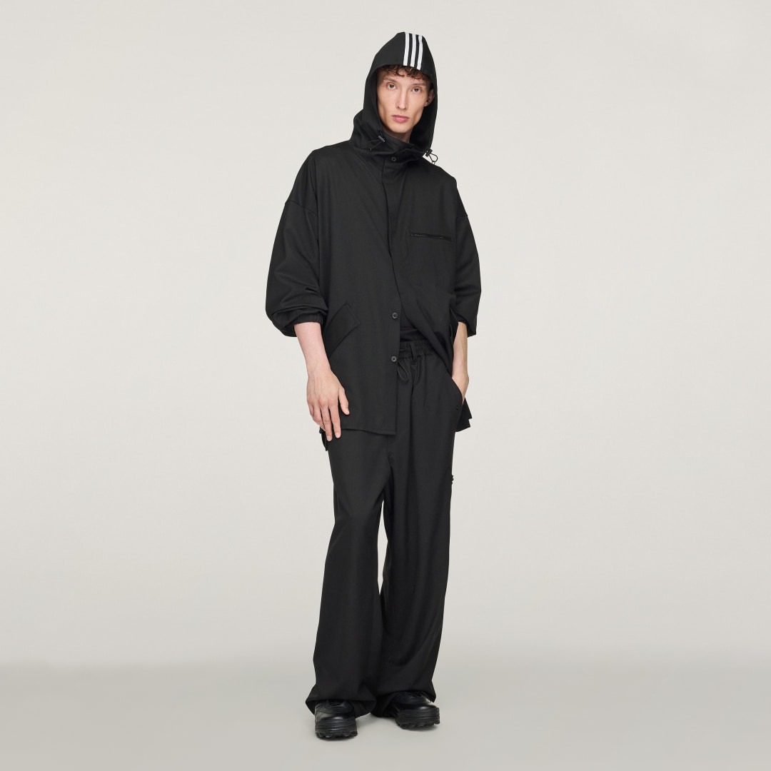 Adidas Y-3 Refined Wool Hooded Top 3-Stripes