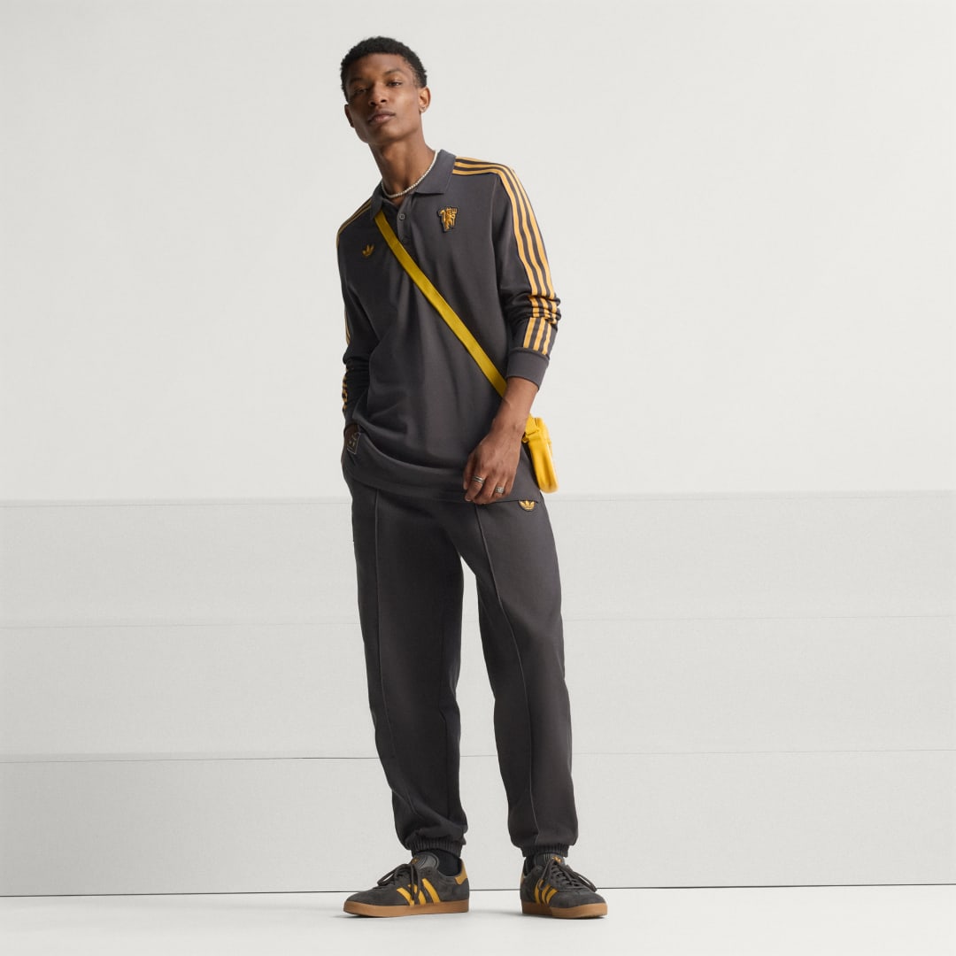 Adidas Manchester United Terrace Icons Poloshirt met Lange Mouwen
