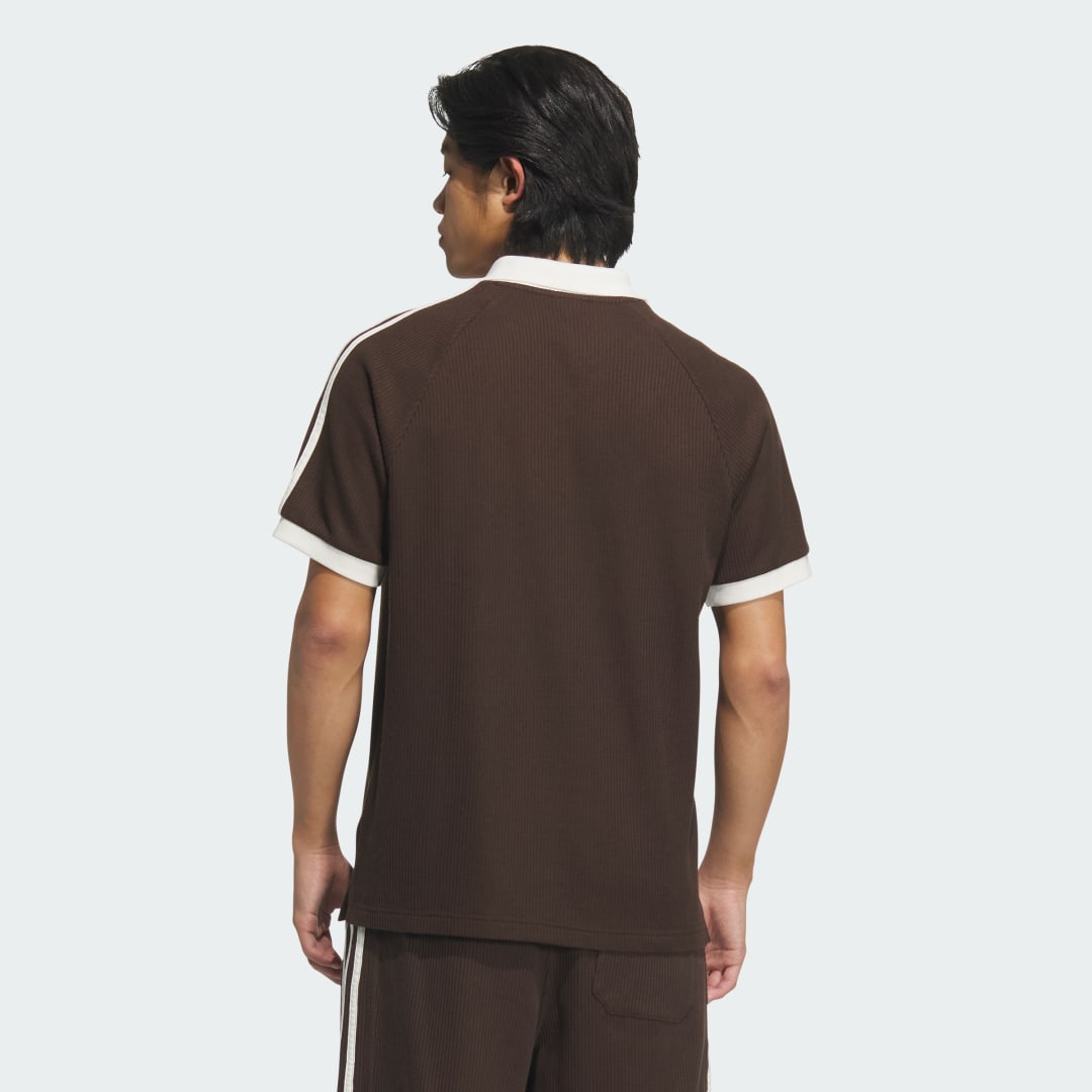 Adidas Waffle Poloshirt met Korte Mouwen