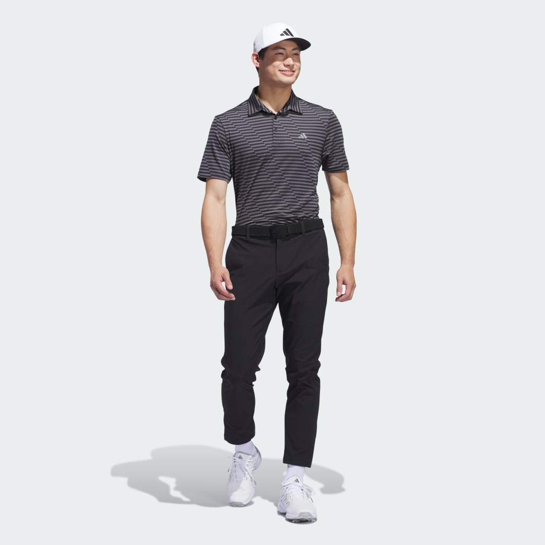 

adidas Playera Polo Estampada de Malla Ultimate365 Hombre, Negro/gris five