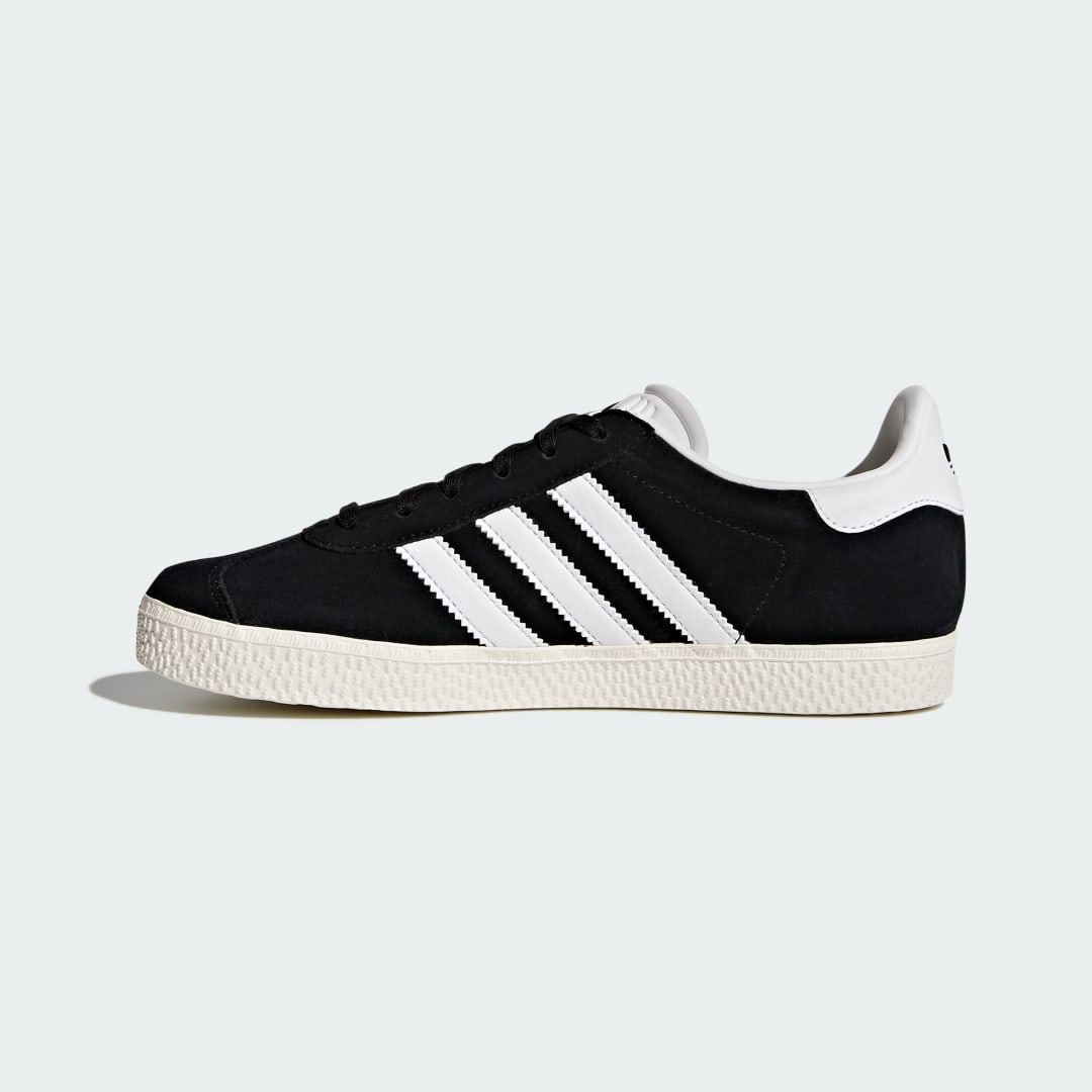 

adidas Tenis Gazelle Niño, Negro/blanco/oro gris
