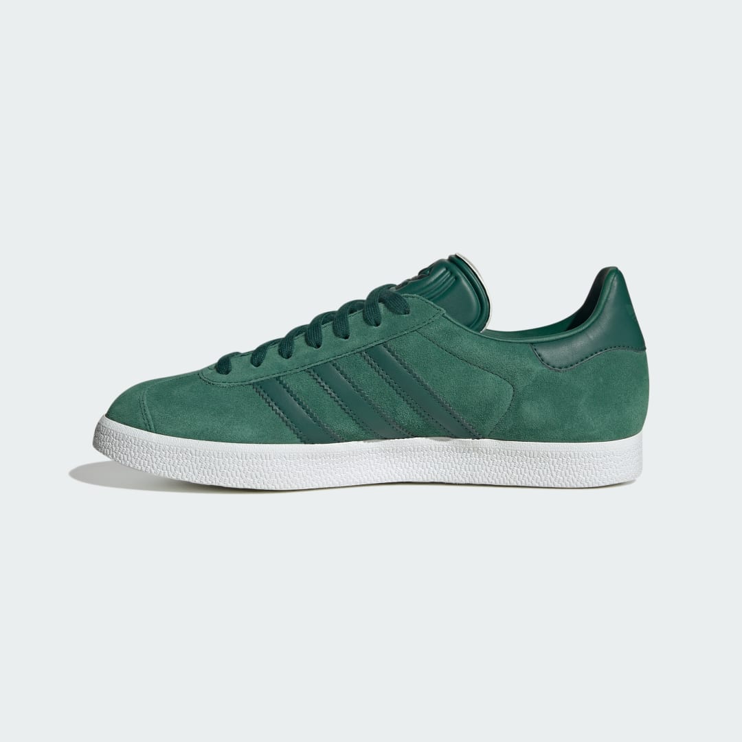 

adidas Tenis Gazelle Unisex, Tech forest/collegiate verde/blanco