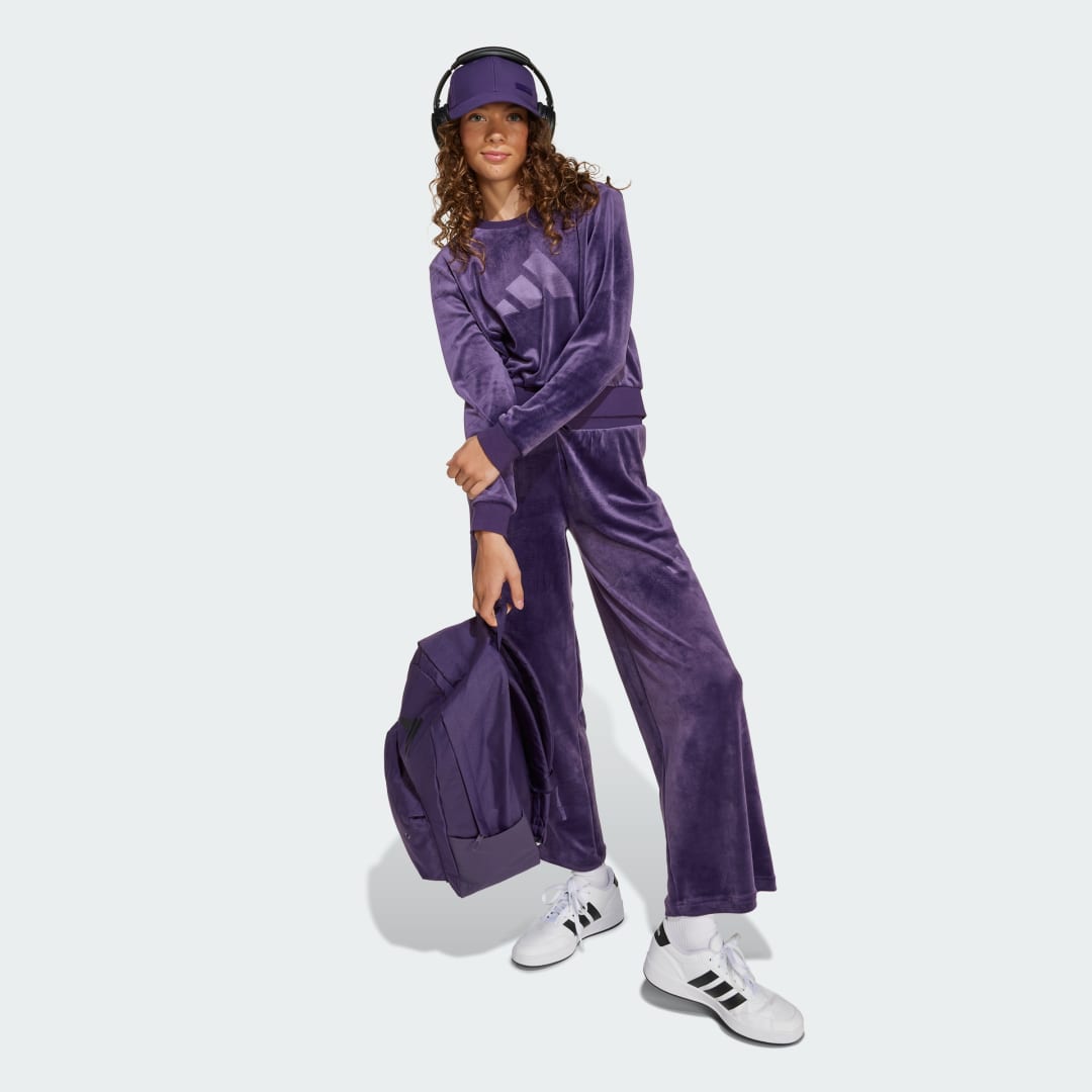 Adidas Girl Holiday Glam Cropped Sweatshirt