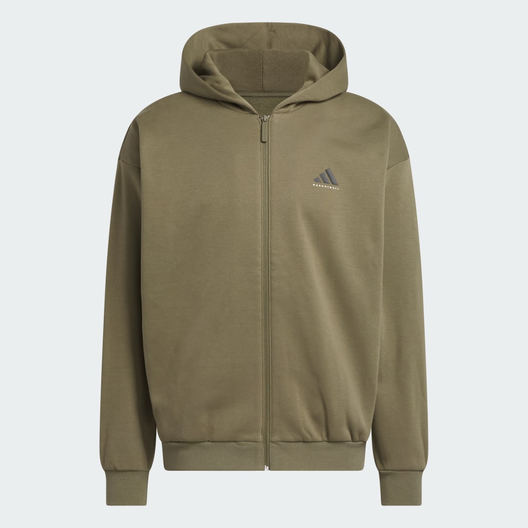 Sweat shirt à capuche avec zip sur toute la longueur adidas Basketball Non genré - vue 4
