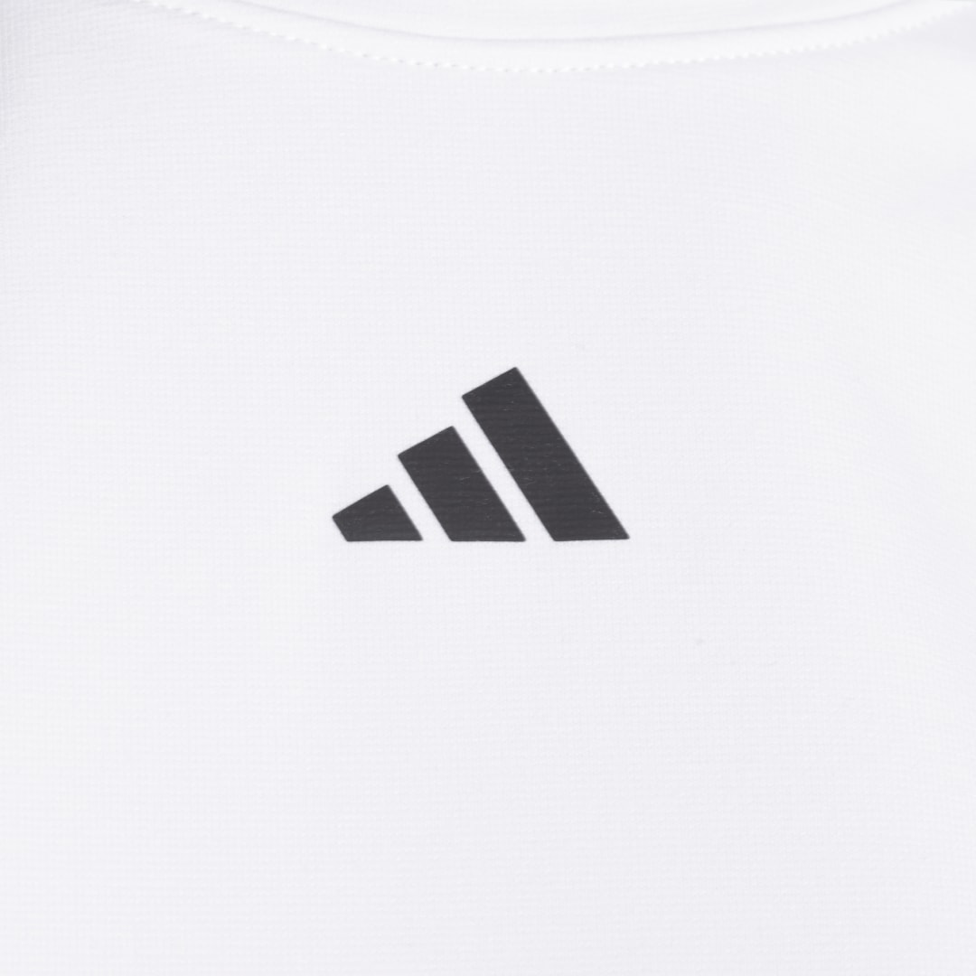 

adidas Playera Corta Power Aeroready Mujer, Blanco/negro