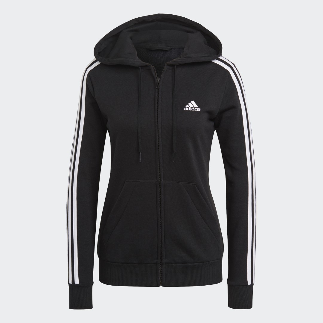 Veste à capuche Essentials French Terry 3-Stripes Full-Zip