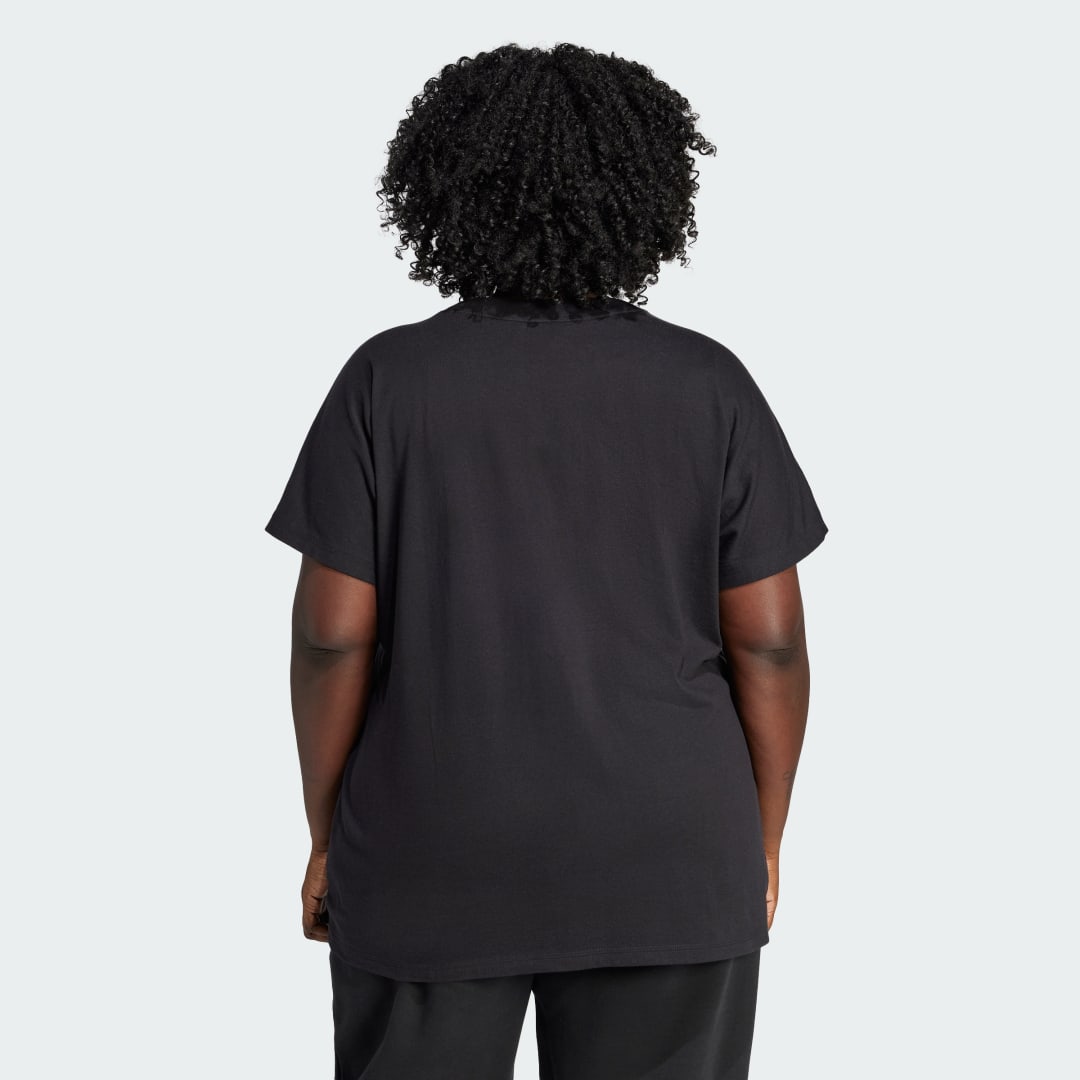 Adidas Essentials Linear Katoenen T-shirt (Grote Maat)