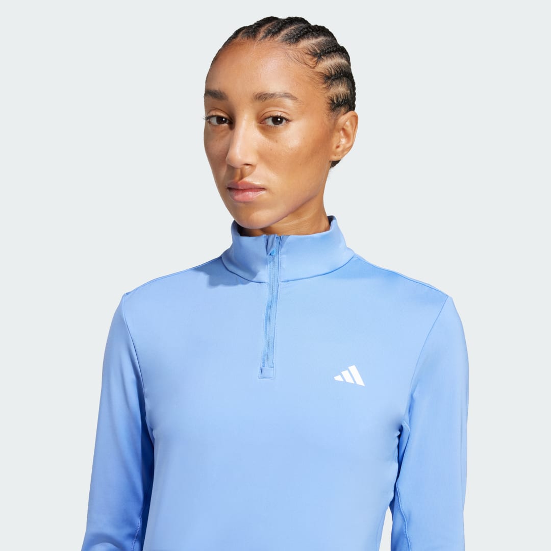 Adidas Hyperglam Training Sportshirt met Korte Rits