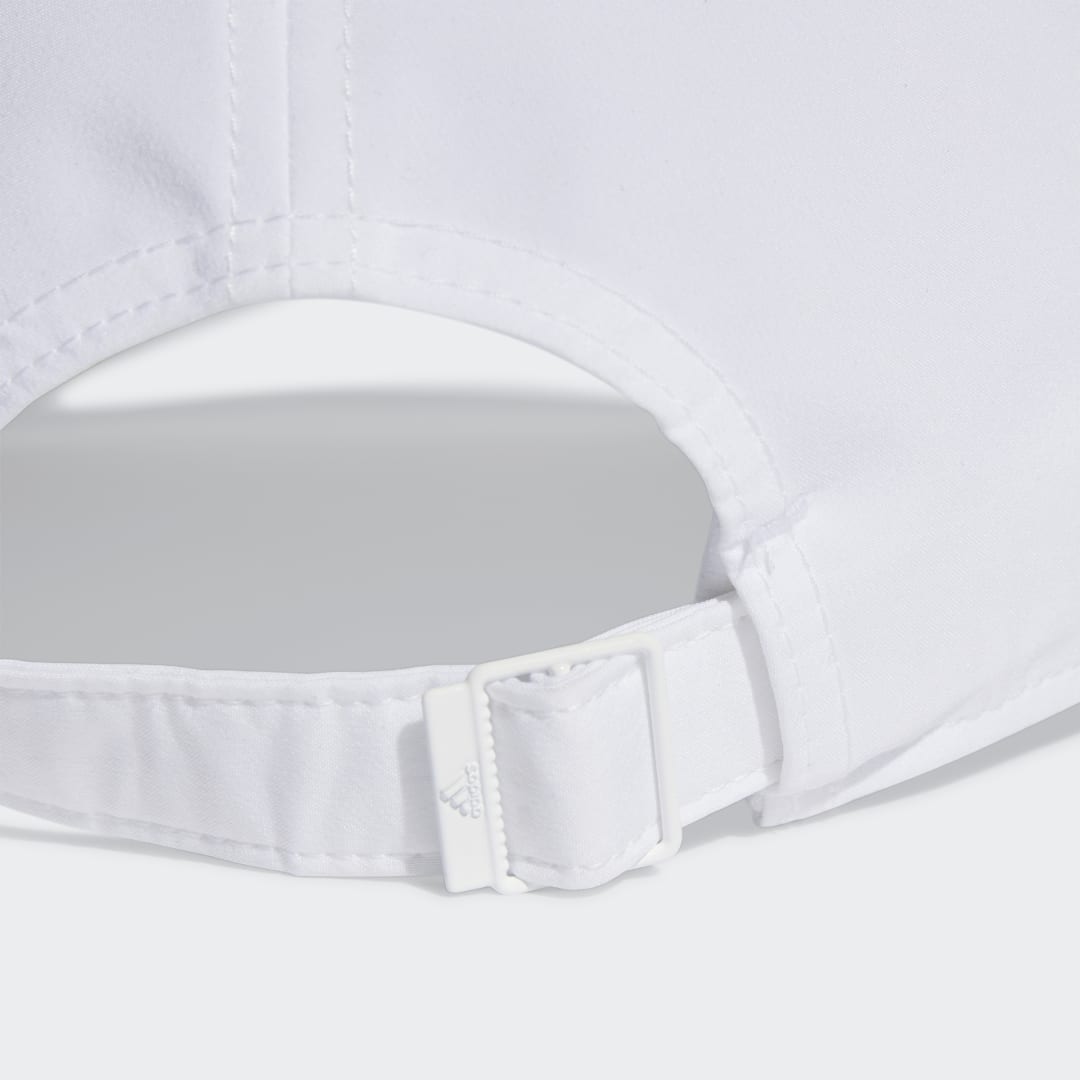 

adidas Gorra de Béisbol Liviana Logo Metálico Unisex, Blanco