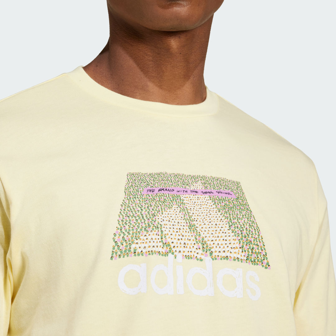 

adidas Playera Codes Badge of Sport Estampada Hombre, Almost amarillo