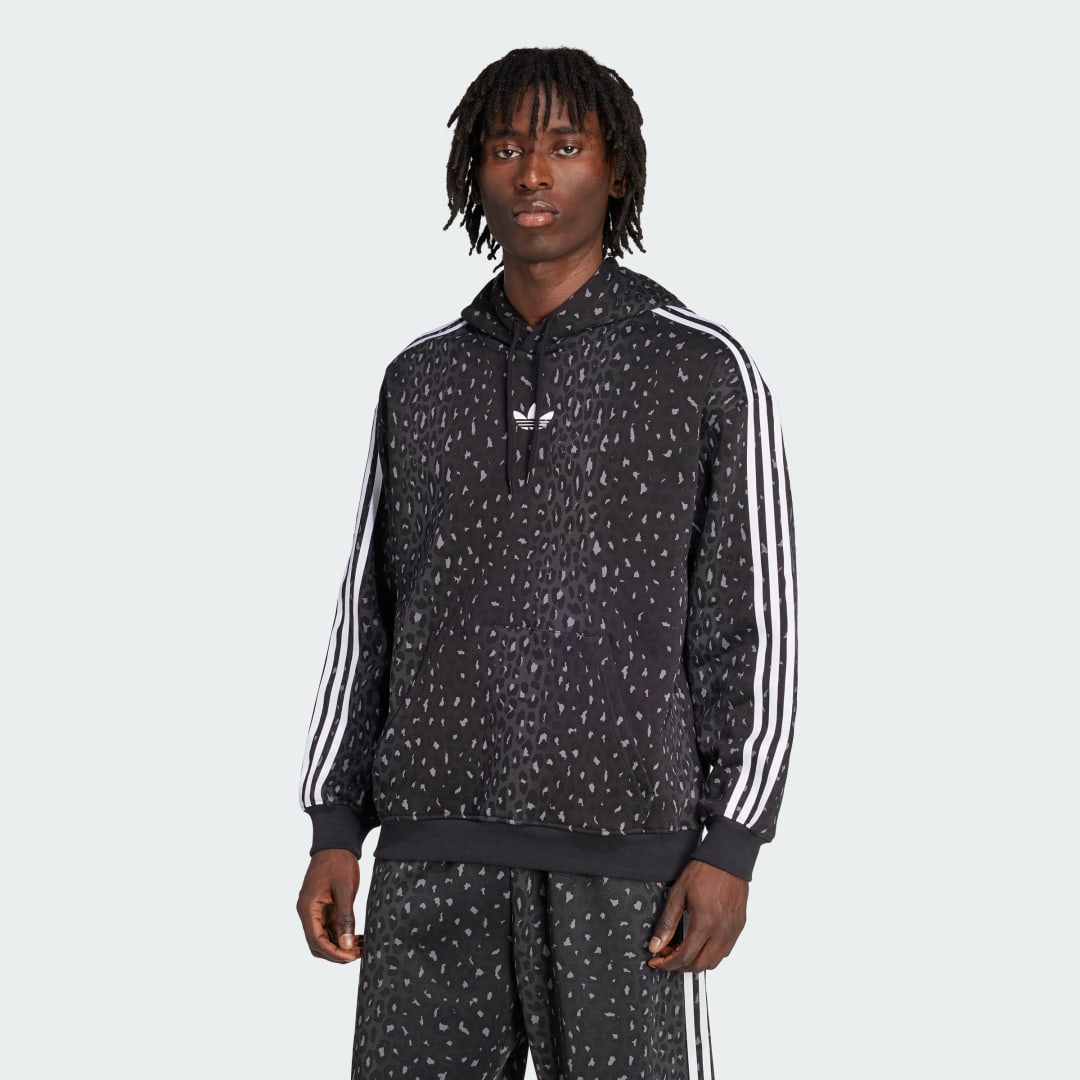 Image of Felpa con cappuccio Leo All Over Print Loose cod002
